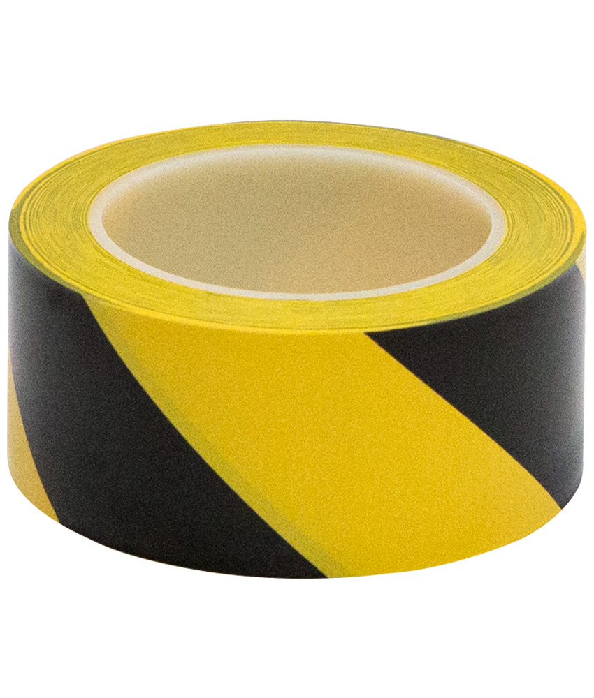 PVC 1Roll 6Mil 2"x36 yd Black/Yellow OSHA Vinyl Floor Safety Marking Tape 