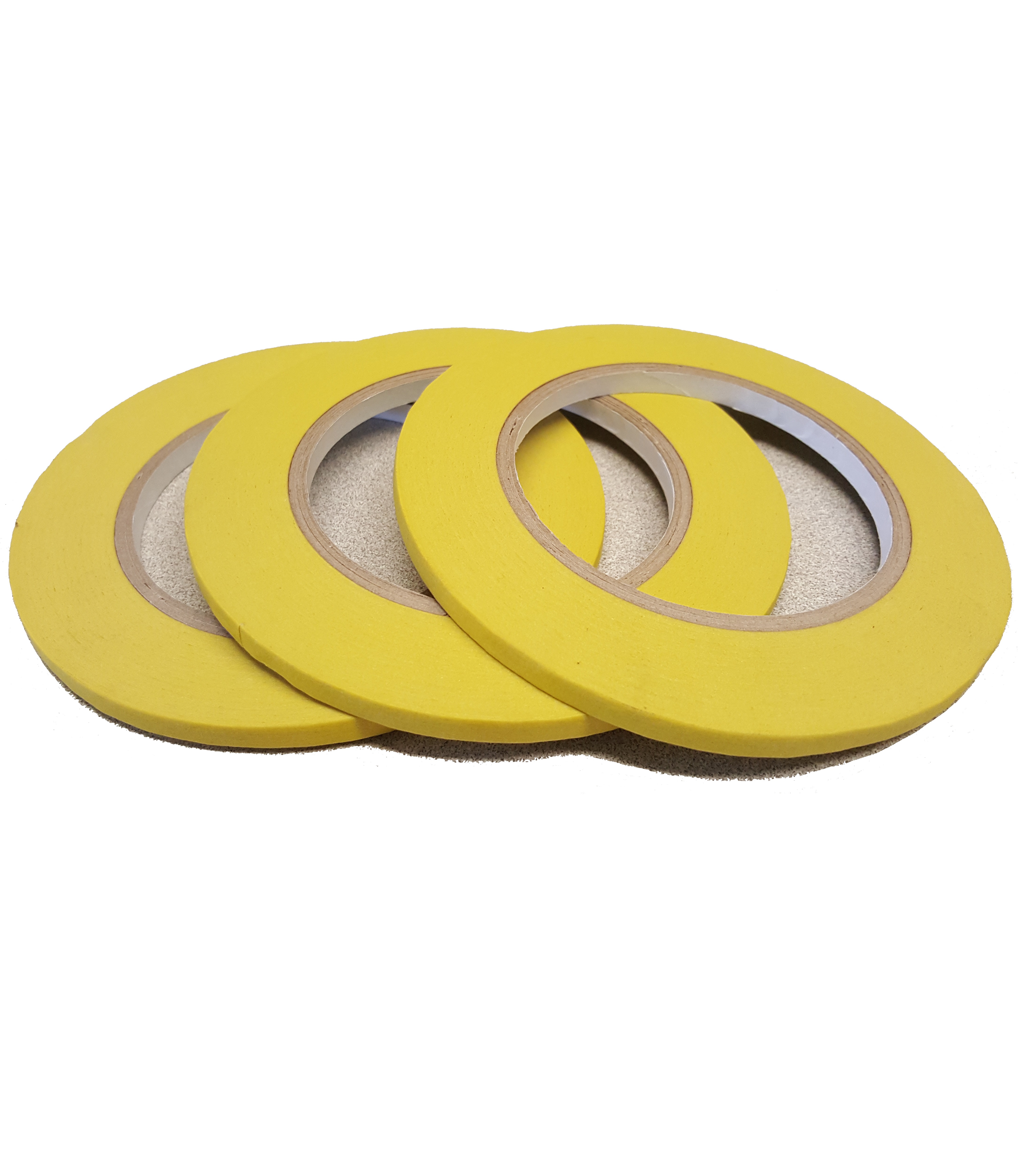 6mm x 55m Thin STIKK Yellow Painters Masking Tape 3 pack 1/4" .25 inch x 60yd 